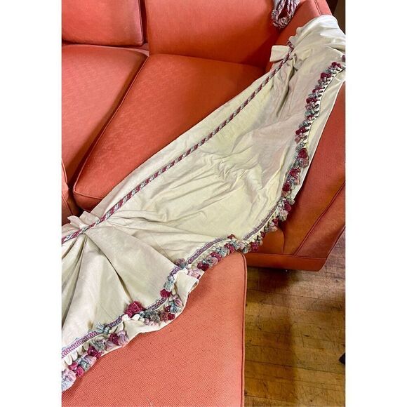 Classic Window Treatment Two Panel Currains Valance Tessels 36”W x 100”L Custom - Picture 10 of 11